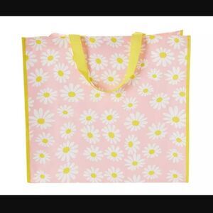 Set of 5 Cute Daisy Large Reusable Tote Shopping Bags